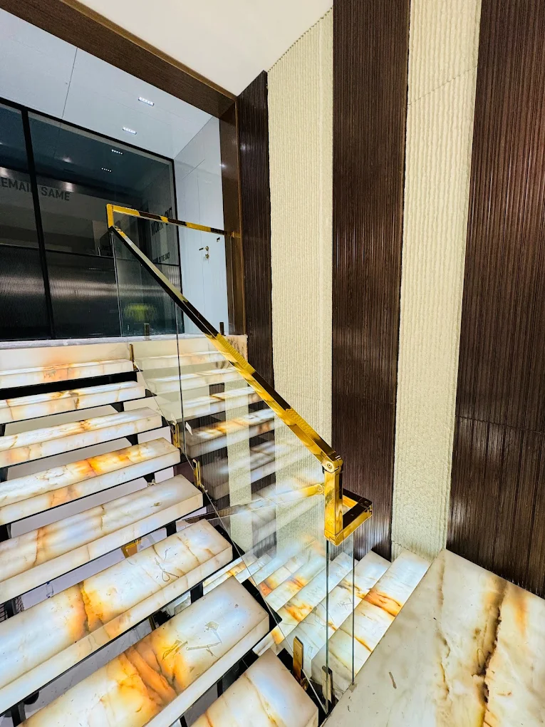 Toughened glass office partition setup in Bangalore workspace