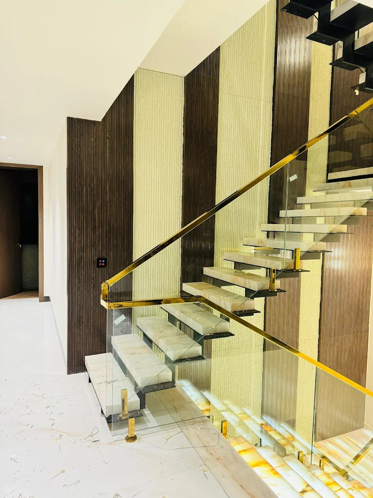 Recently completed modern office frameless glass partition project in Indiranagar